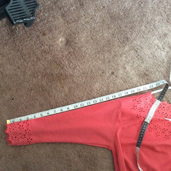 COPY - "Snowflake" Design Peach Top - Picture 10 of 10